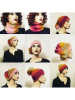 Шерстяная шапка-шарф двухсторонняя