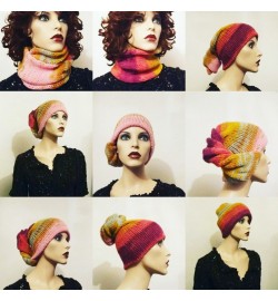 Шерстяная шапка-шарф двухсторонняя